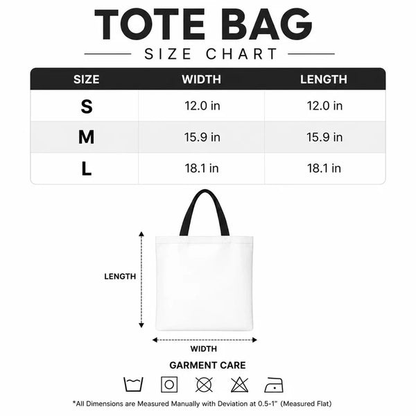 Baylor Undead Mascot Tote Bag - Size Chart
