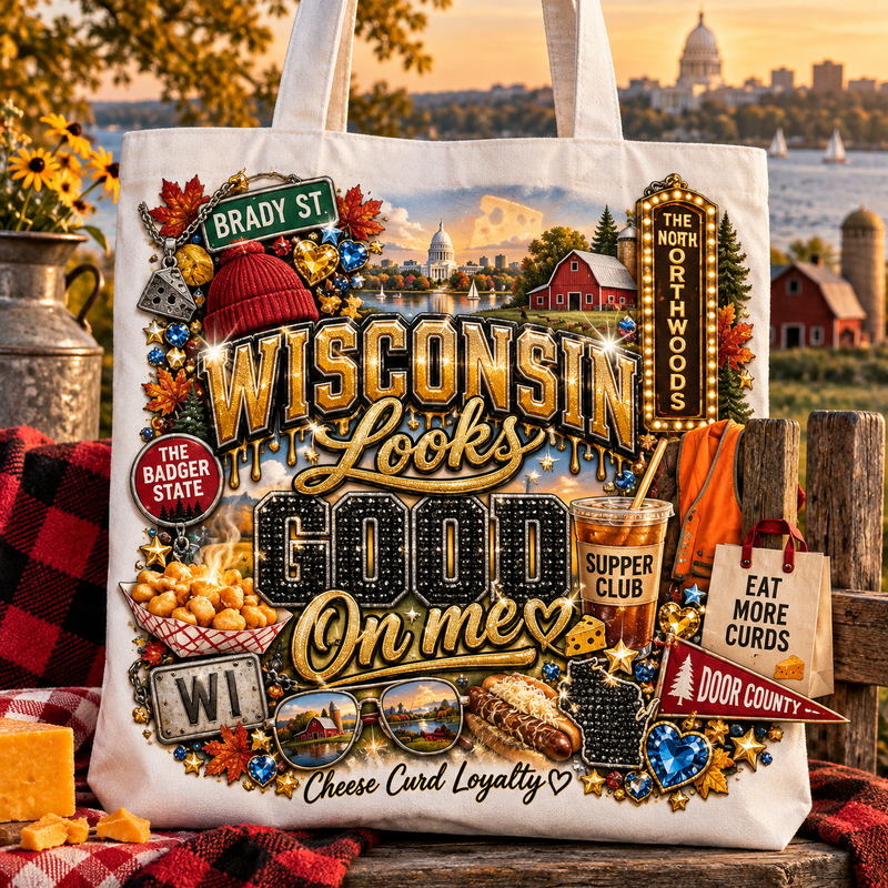 Wisconsin Looks Good On Me Tote Bag